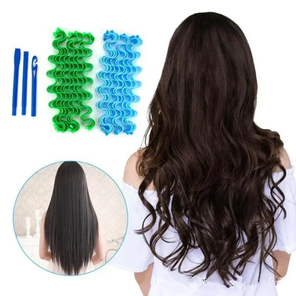 Heatless Waves Hair Curler - 12 pcs