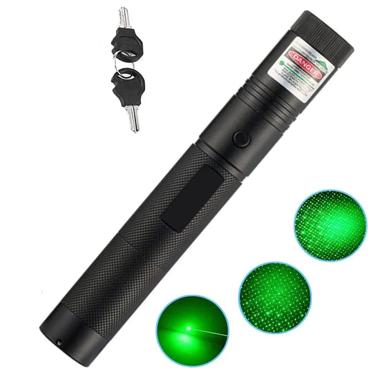 Red and green single-point laser light