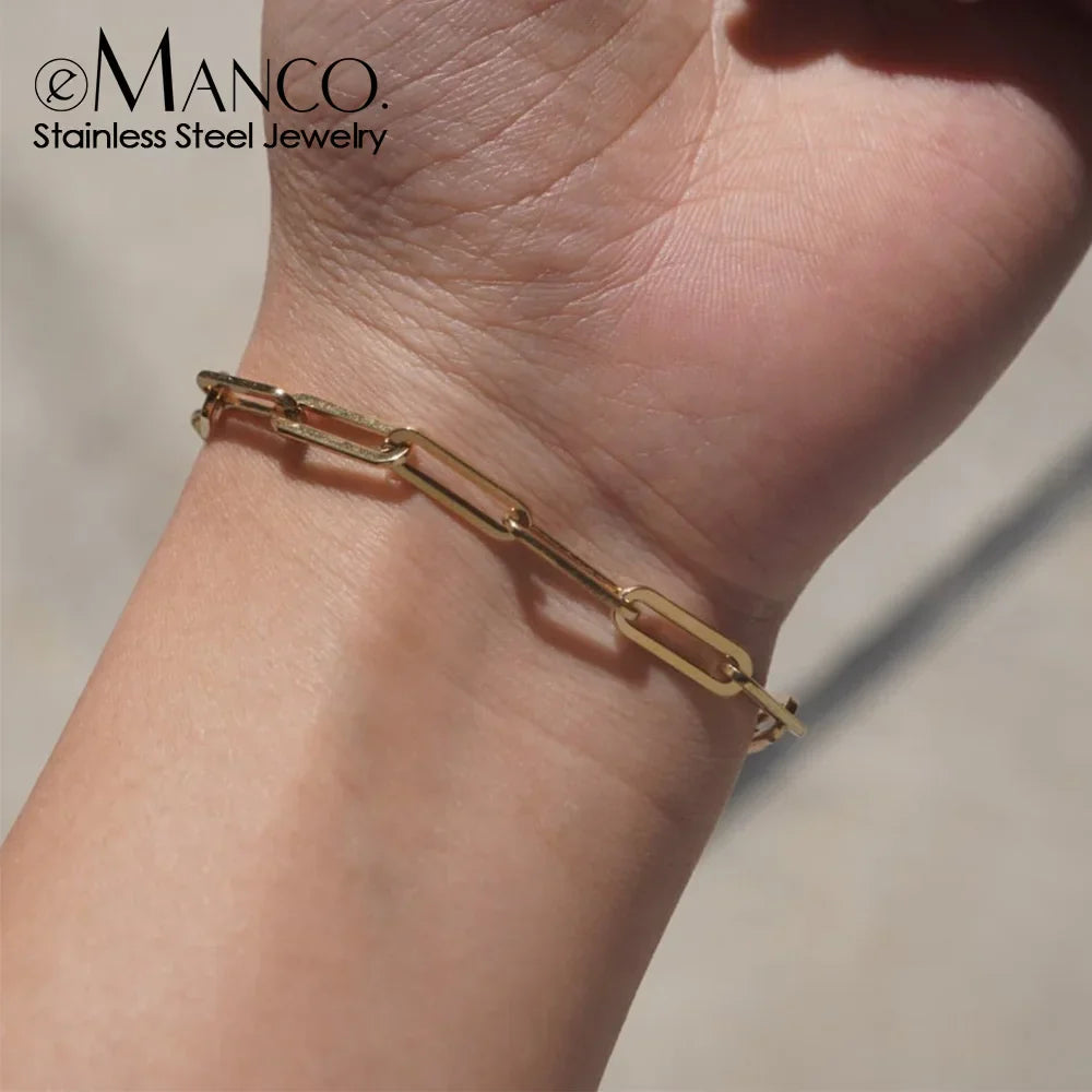Personalized Chain Link Bracelet with Custom Name Charms