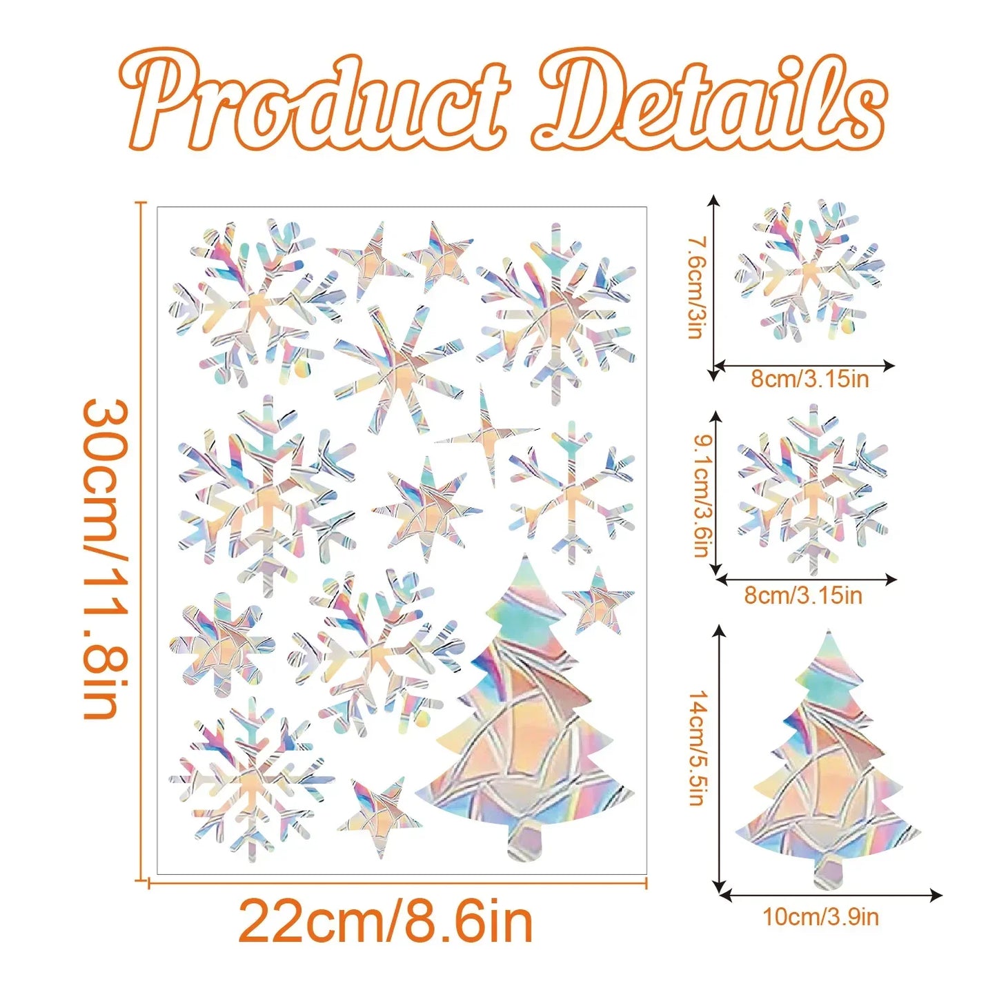 Reusable Rainbow Reflector Window Clings