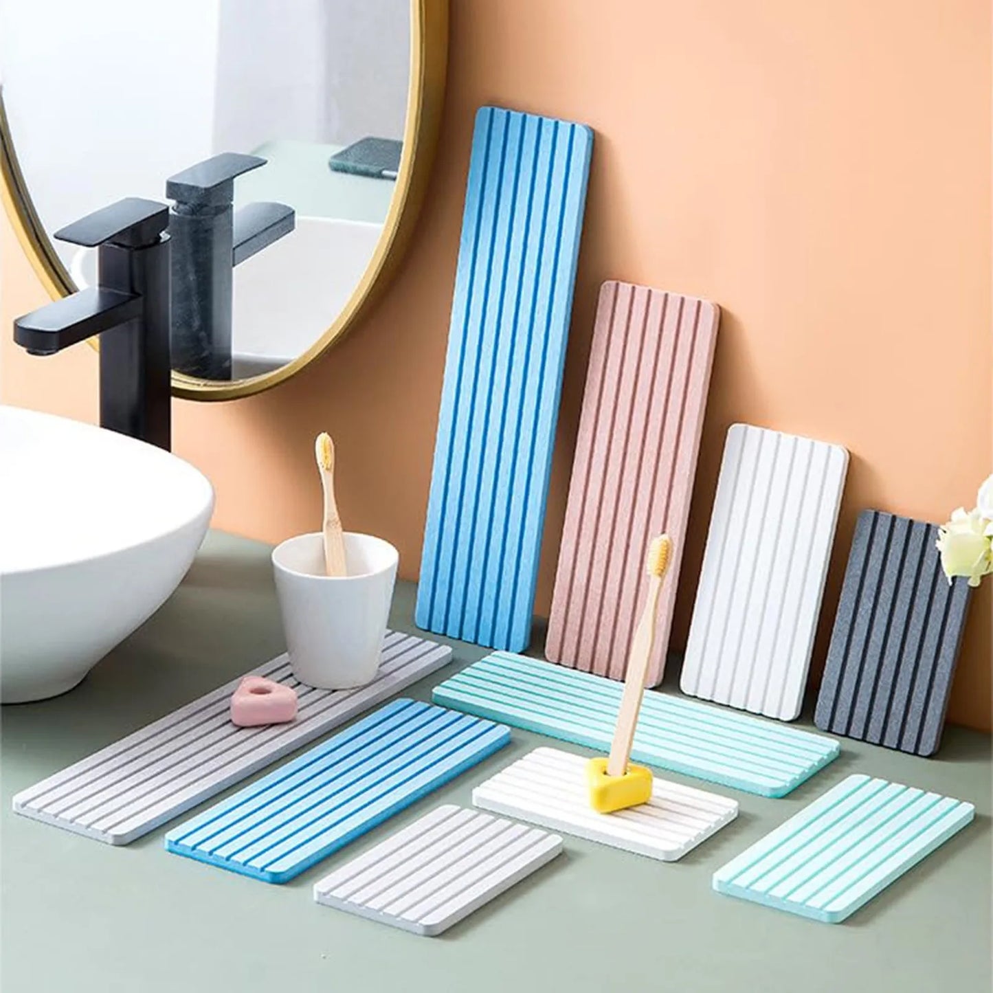 Water Absorbent Diatomite Coasters Rectangle