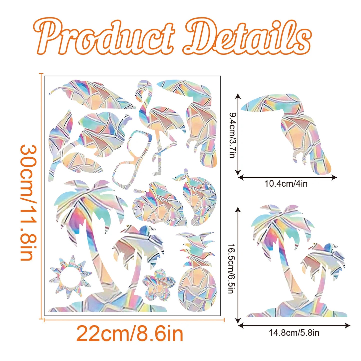 Reusable Rainbow Reflector Window Clings