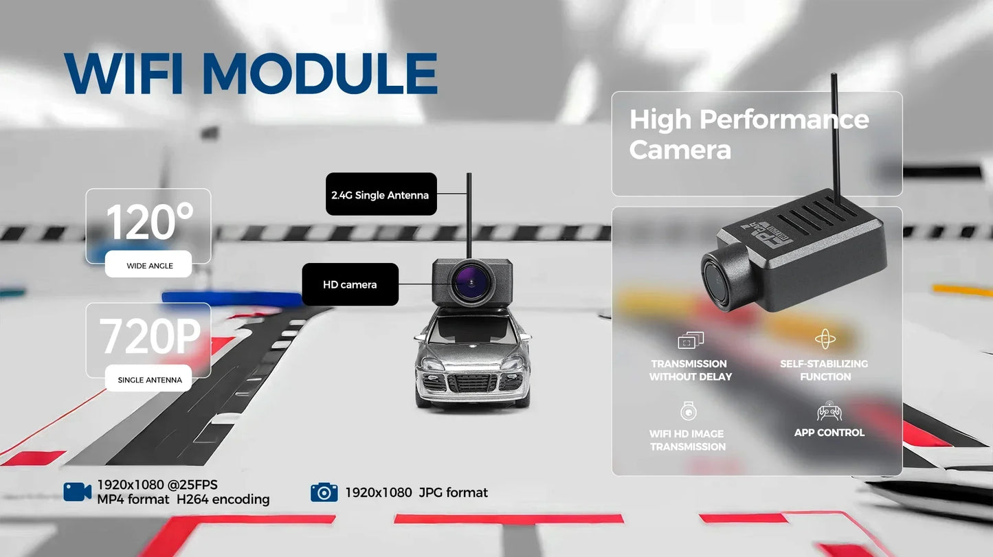 WL Fully Functional MICRO RC Car With FPV World Smallest RC Car 1/64 APP-Controlled