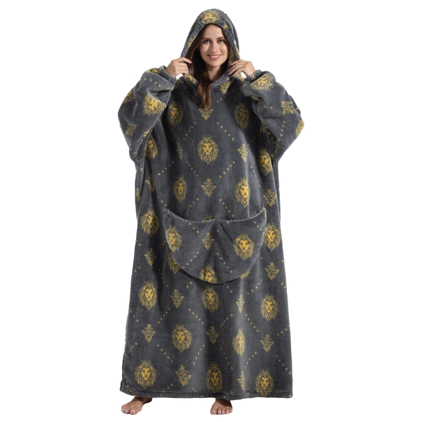 Cute Cartoon Print Hoodie Blanket