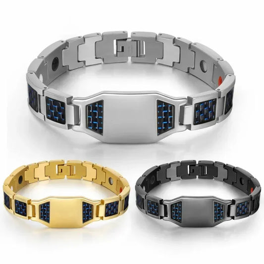 Personalized Men Bracelet with Name Custom Stainless Steel Bracelet For Him