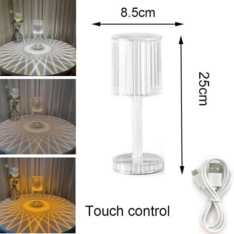 Touching Control  Crystal Lamp