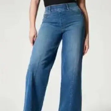 Tummy Control Tall Wide Leg Denim Trouser