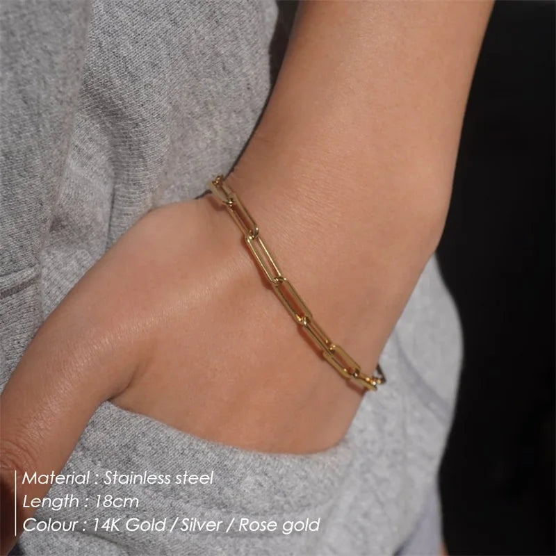Personalized Chain Link Bracelet with Custom Name Charms
