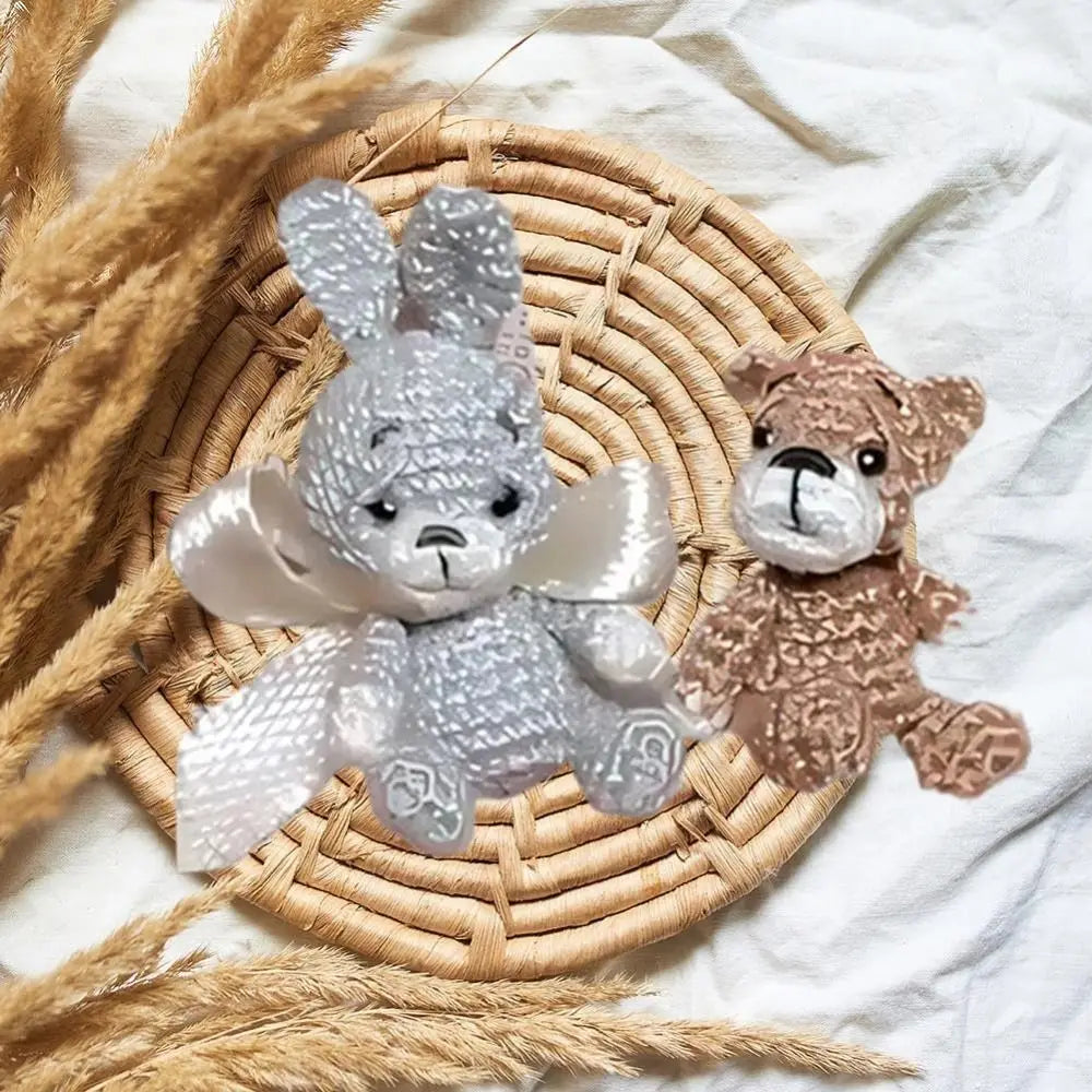 🐰🧸Handmade crochet animal in walnut shell
