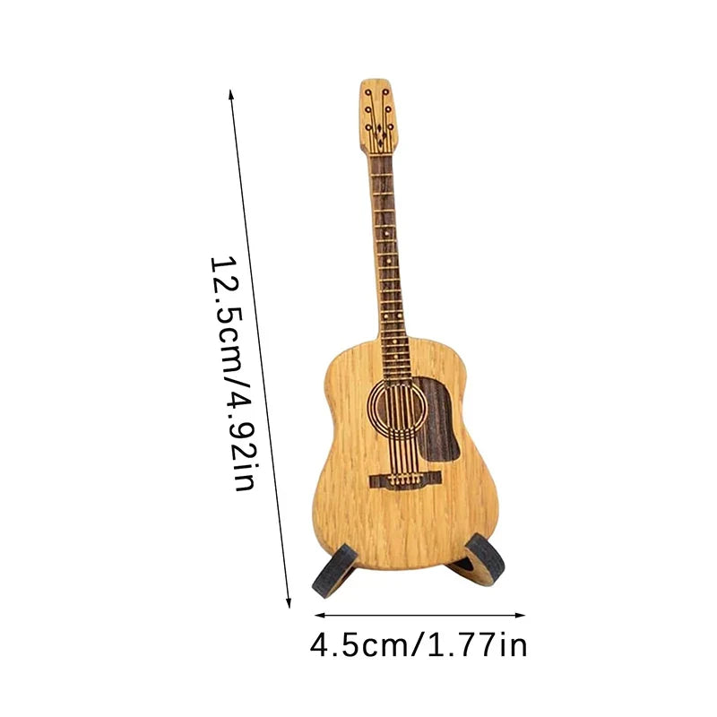 Wooden Acoustic Guitar Pick Box