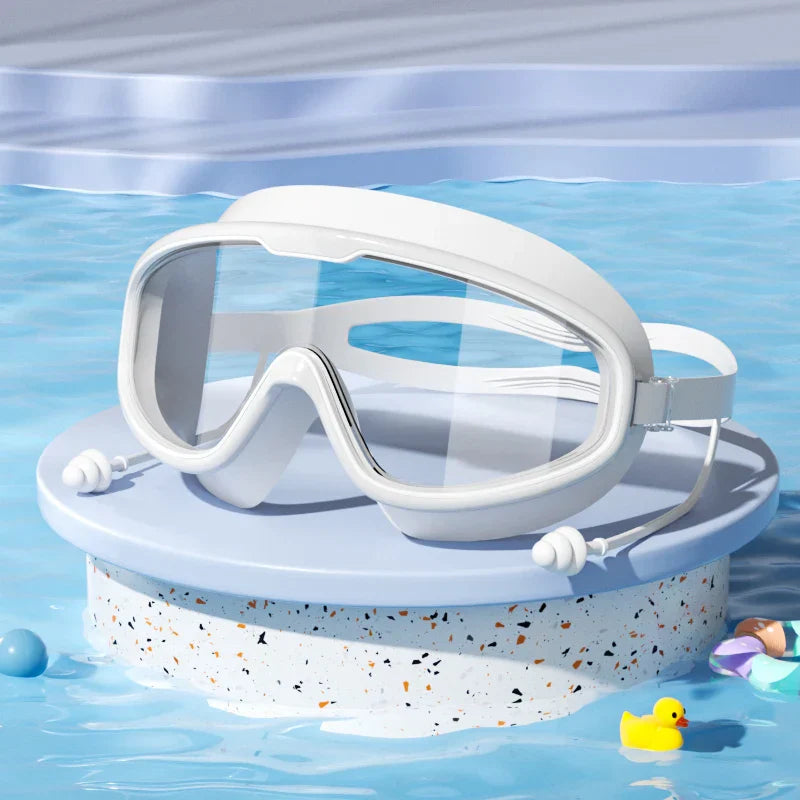 HD children's large frame waterproof and anti-fog swimming goggles