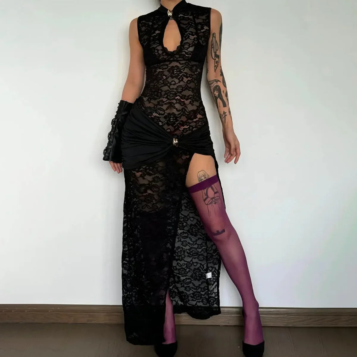NOIR LACE DRESS
