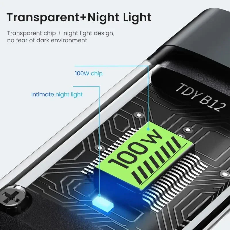 Transparent Luminous 3-in-1 Super Fast Chargin