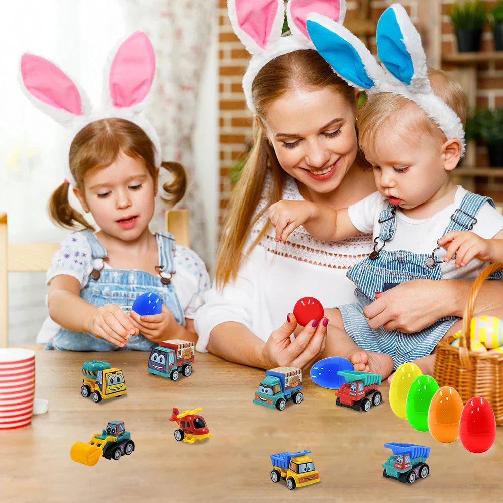 12 Pcs Prefilled Easter Eggs, Filled with Animal Toys