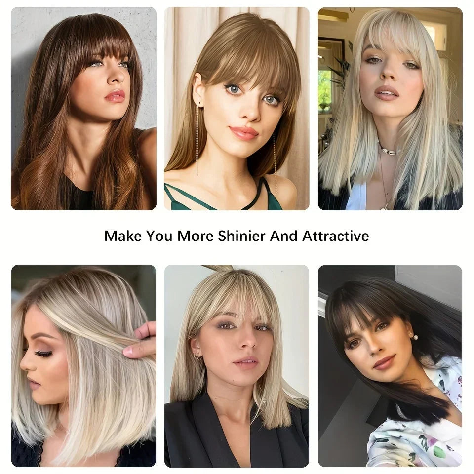 Hair Toppers For Women Adding Hair Volume Topper With Bangs 12 Inches Invisible