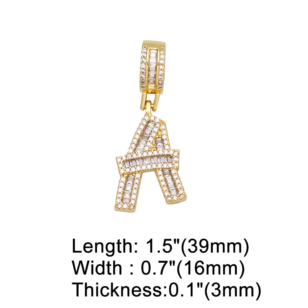 Initial Letter Pendant Necklaces