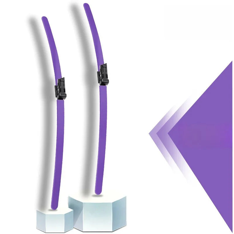Colorful Boneless Silent Windshield Wipers - Clear Vision in Style!