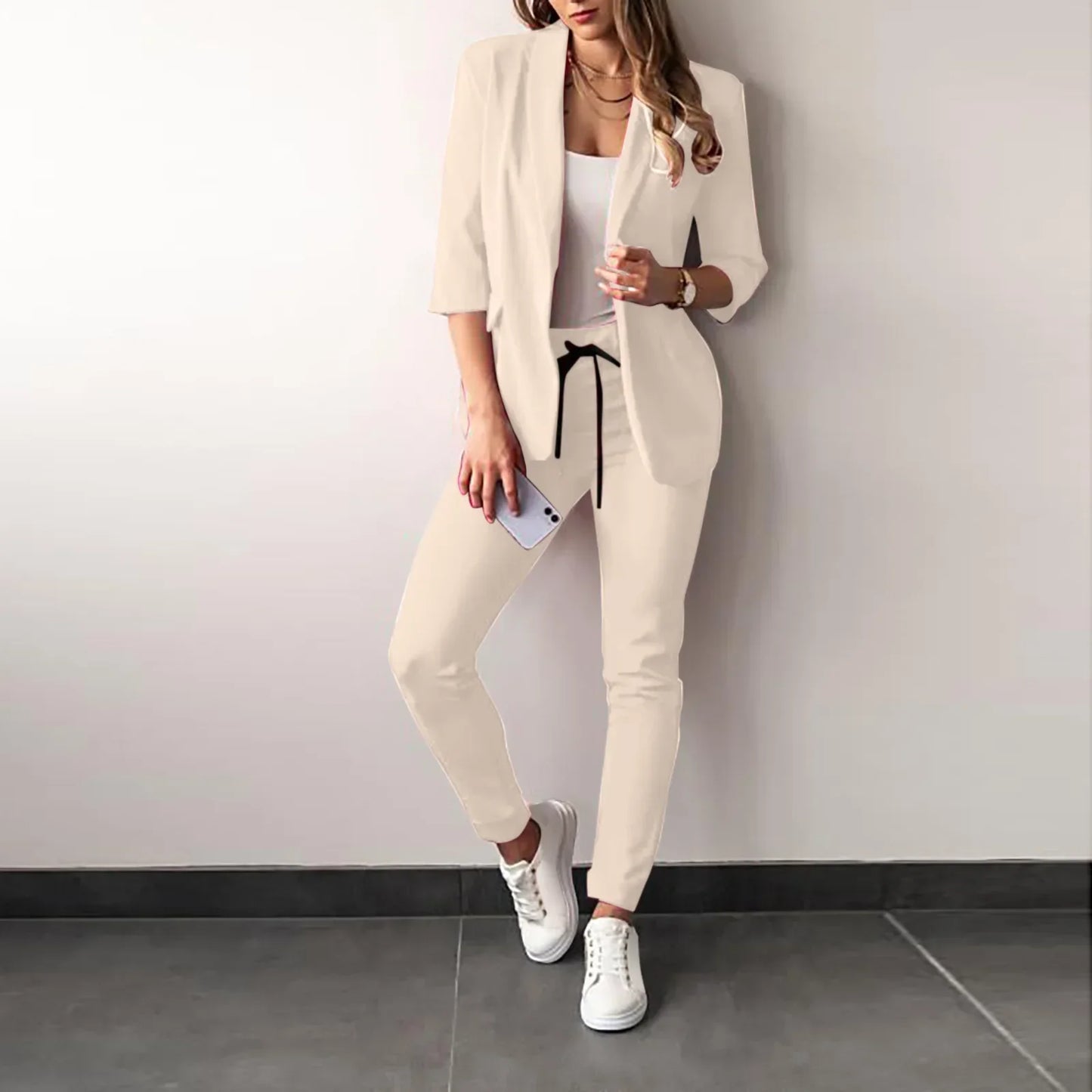 Jacket and wide-leg pants set (ALL Color)