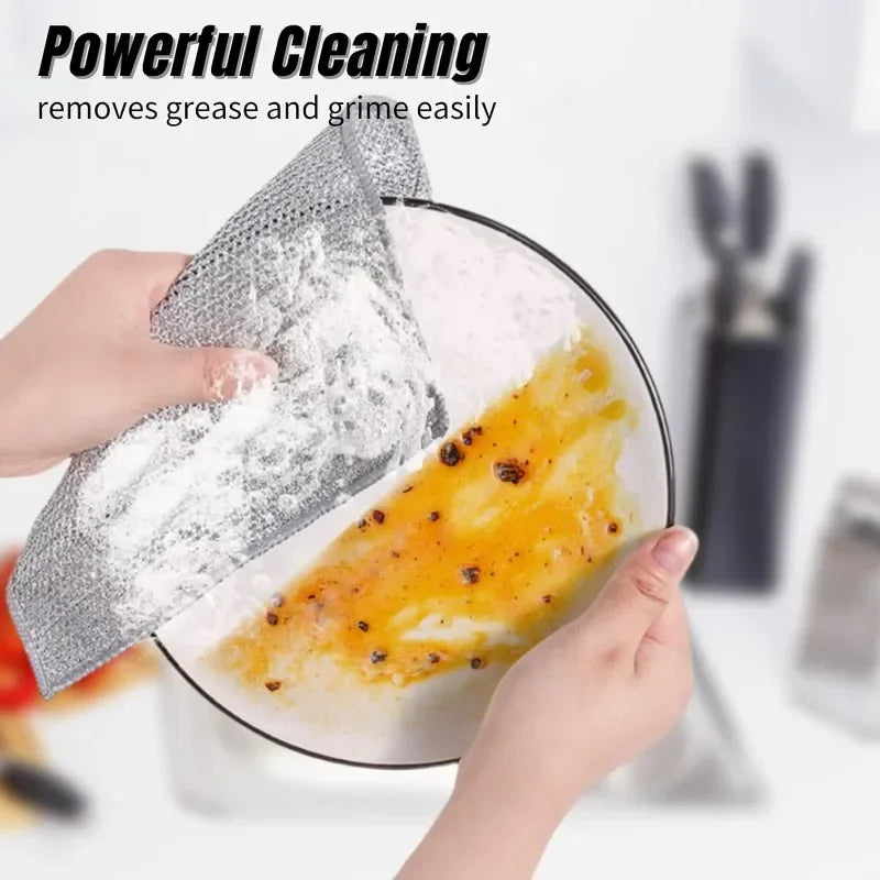 Non Scratch Wire Dishcloth for Wet and Dry