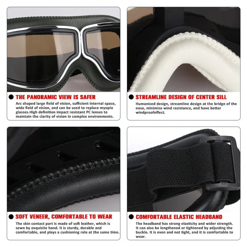 Vintage Motorcycle Goggles