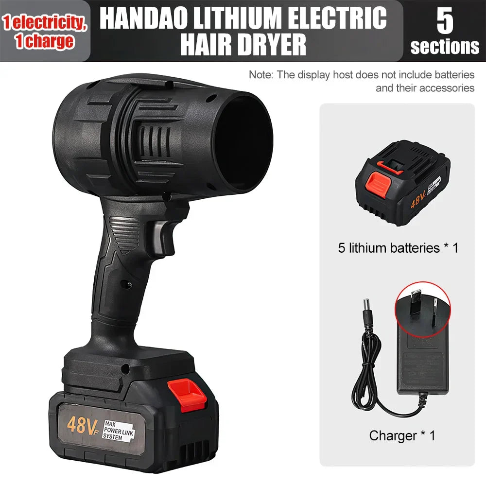 Portable hurricane-type hair dryer