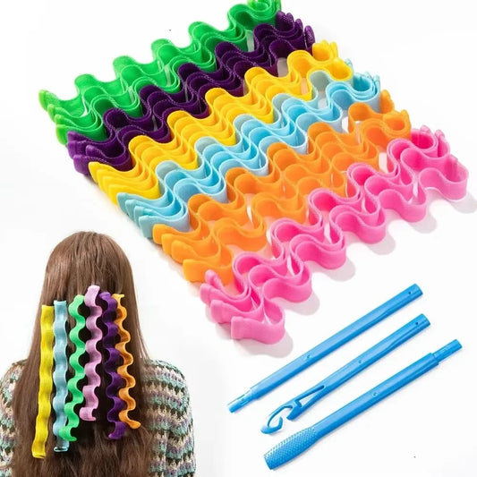 Heatless Waves Hair Curler - 12 pcs