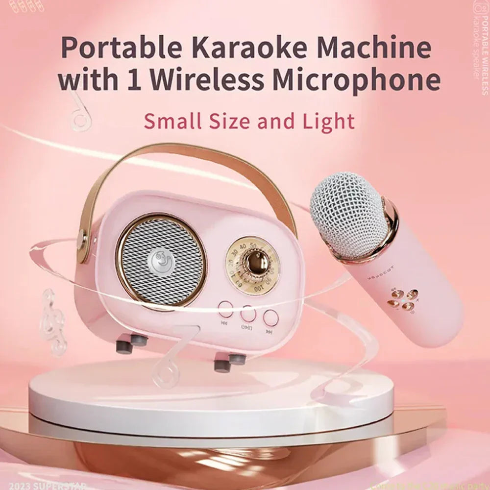 Portable Bluetooth Speaker with Wireless Microphone