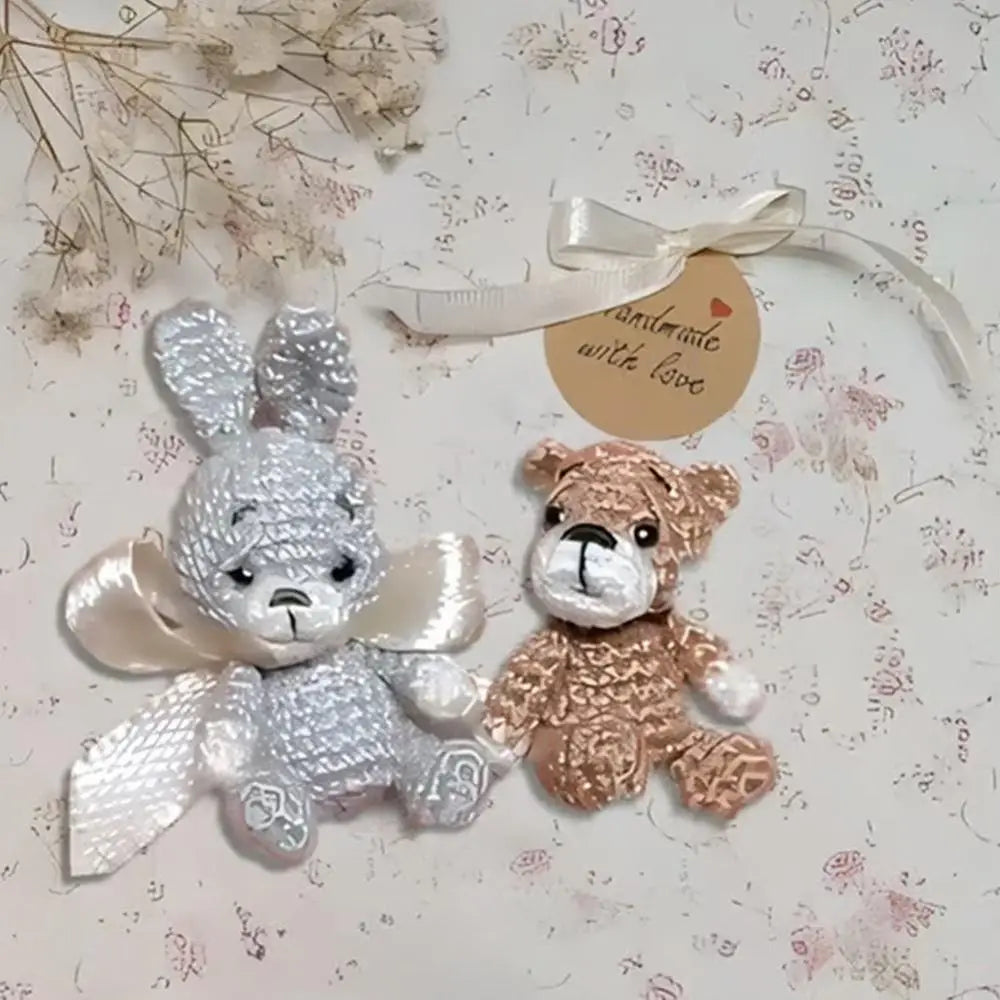🐰🧸Handmade crochet animal in walnut shell