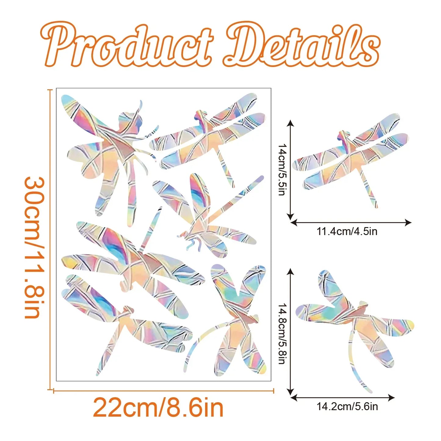 Reusable Rainbow Reflector Window Clings