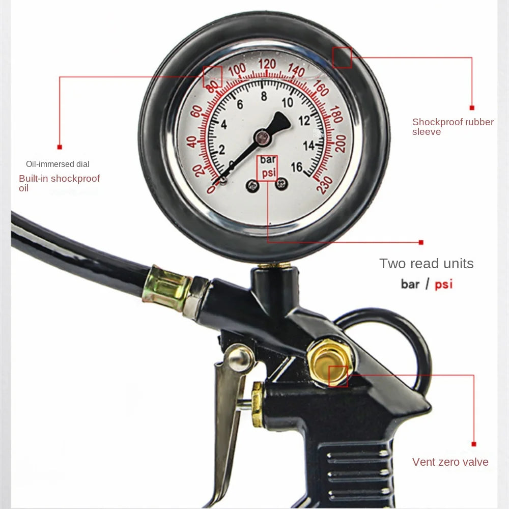 🚗 USA Digital Tire Inflator with Pressure Gauge(Factory straight hair)