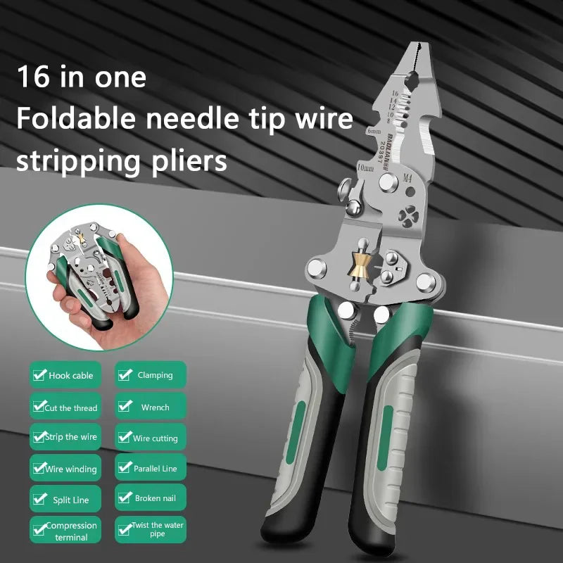 🔧 Multifunctional Folding Wire Stripper