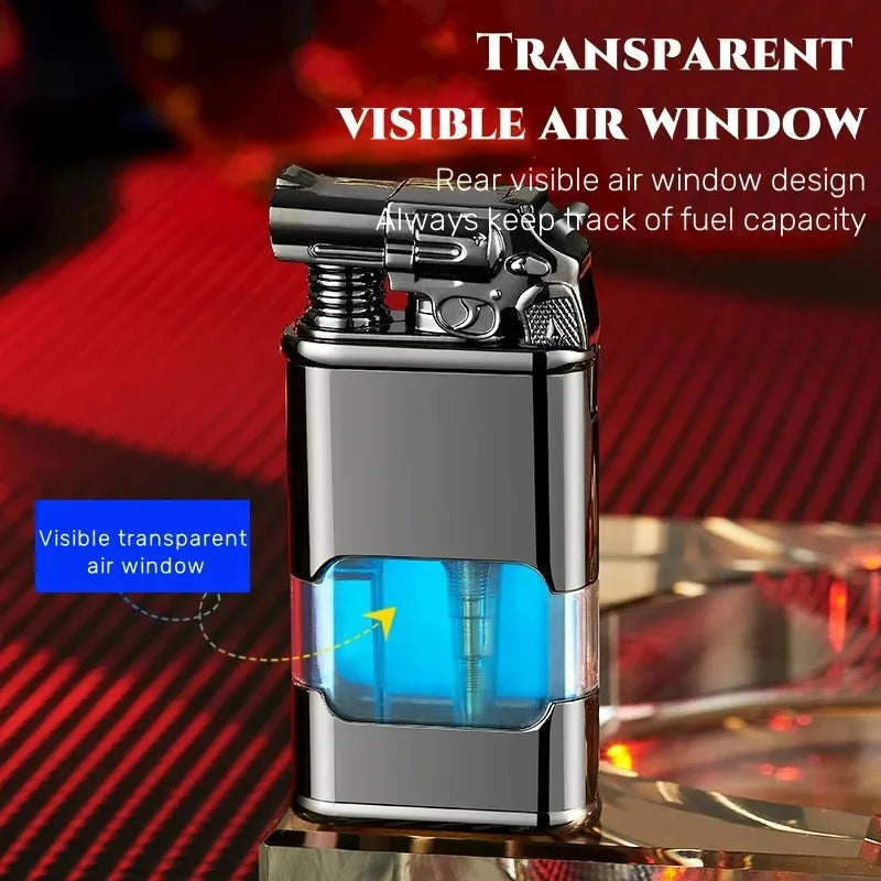 Windproof Lighter Vintage Watch Bezel Jet flame Torch