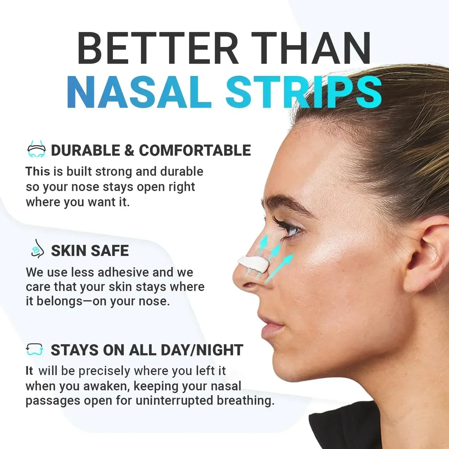 60Pcs Nasal Strips Breathing Dilators Magnetic Starter Kits
