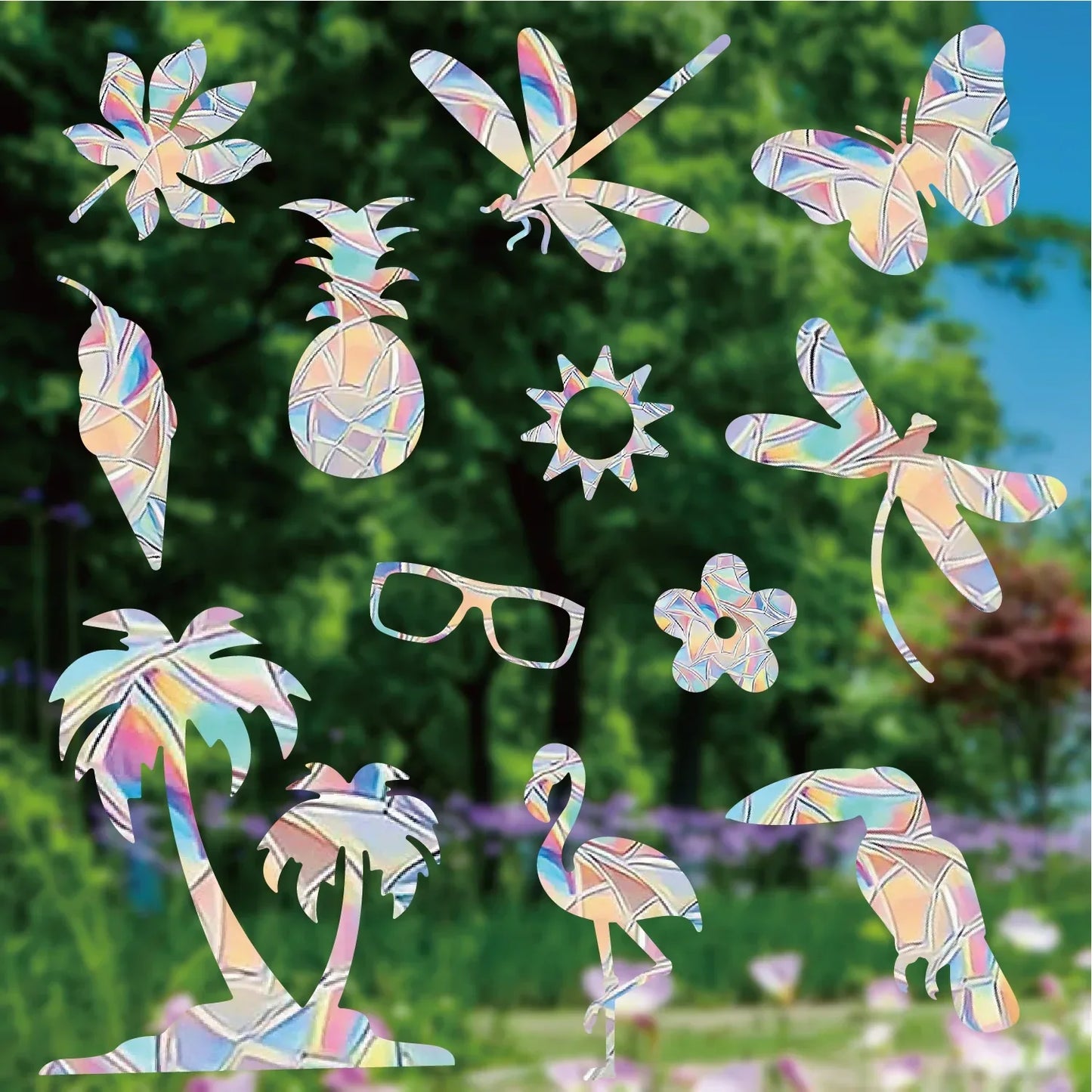 Reusable Rainbow Reflector Window Clings