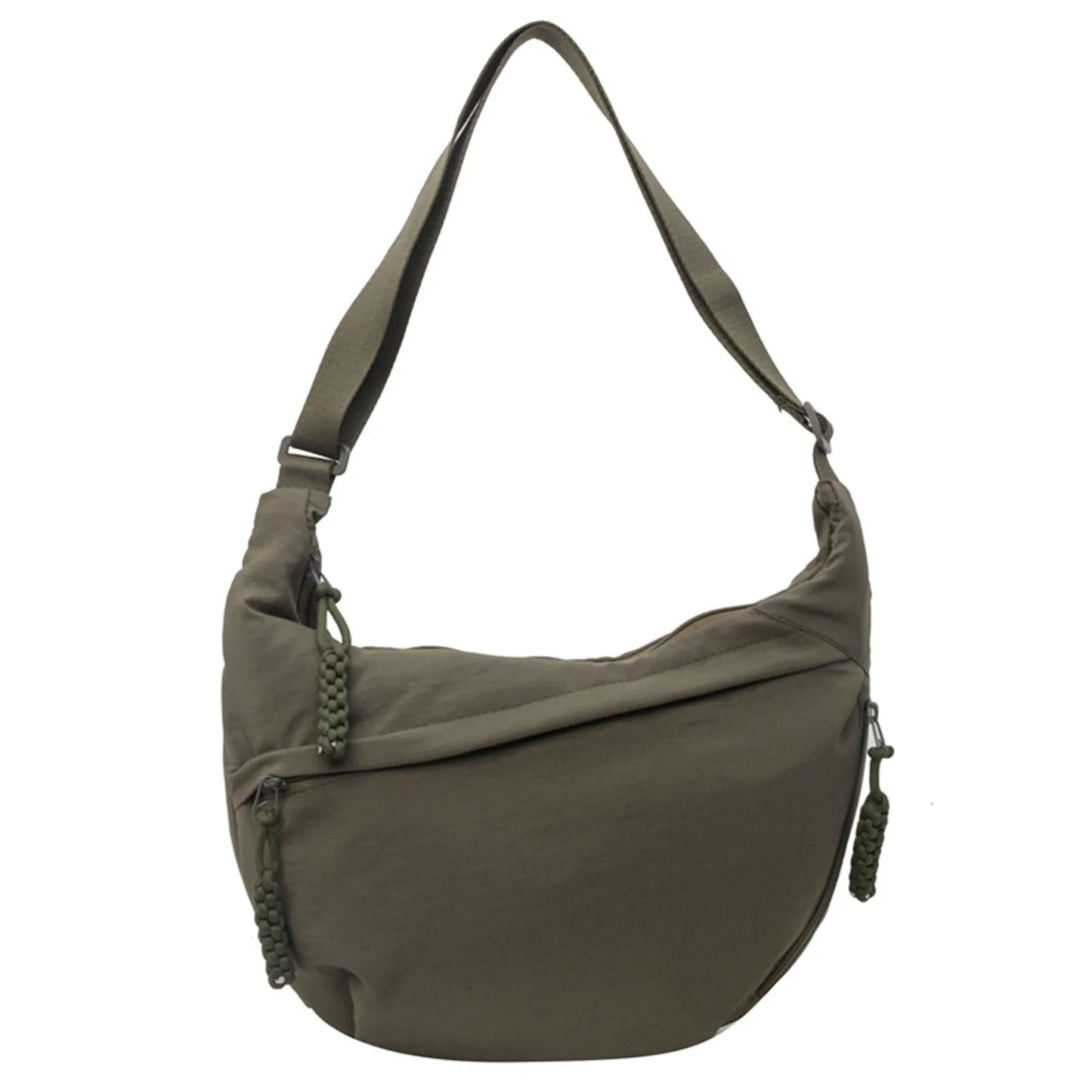 Women's Fashion Plain Color Nylon Crossbody Bag