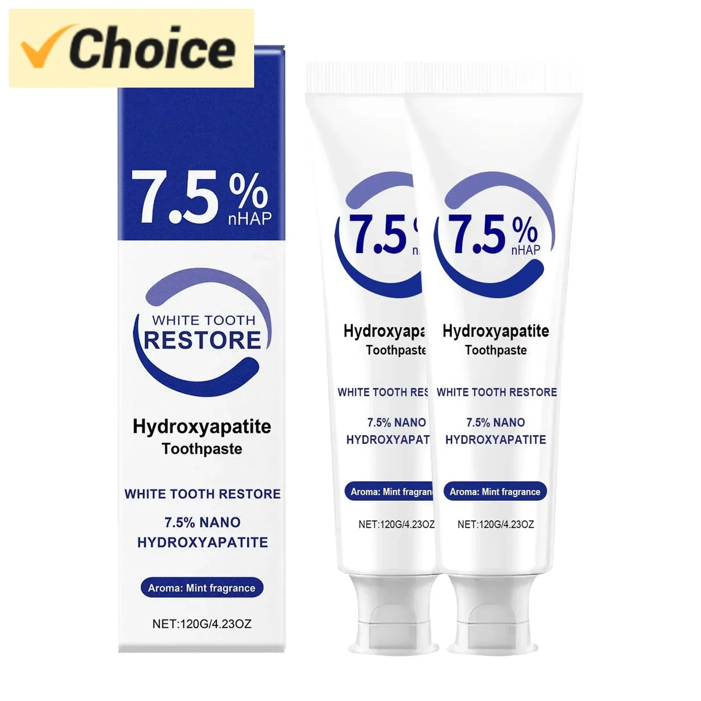 Free Hydroxyapatite Enamel Repairing Breath Freshening Whitening Toothpaste