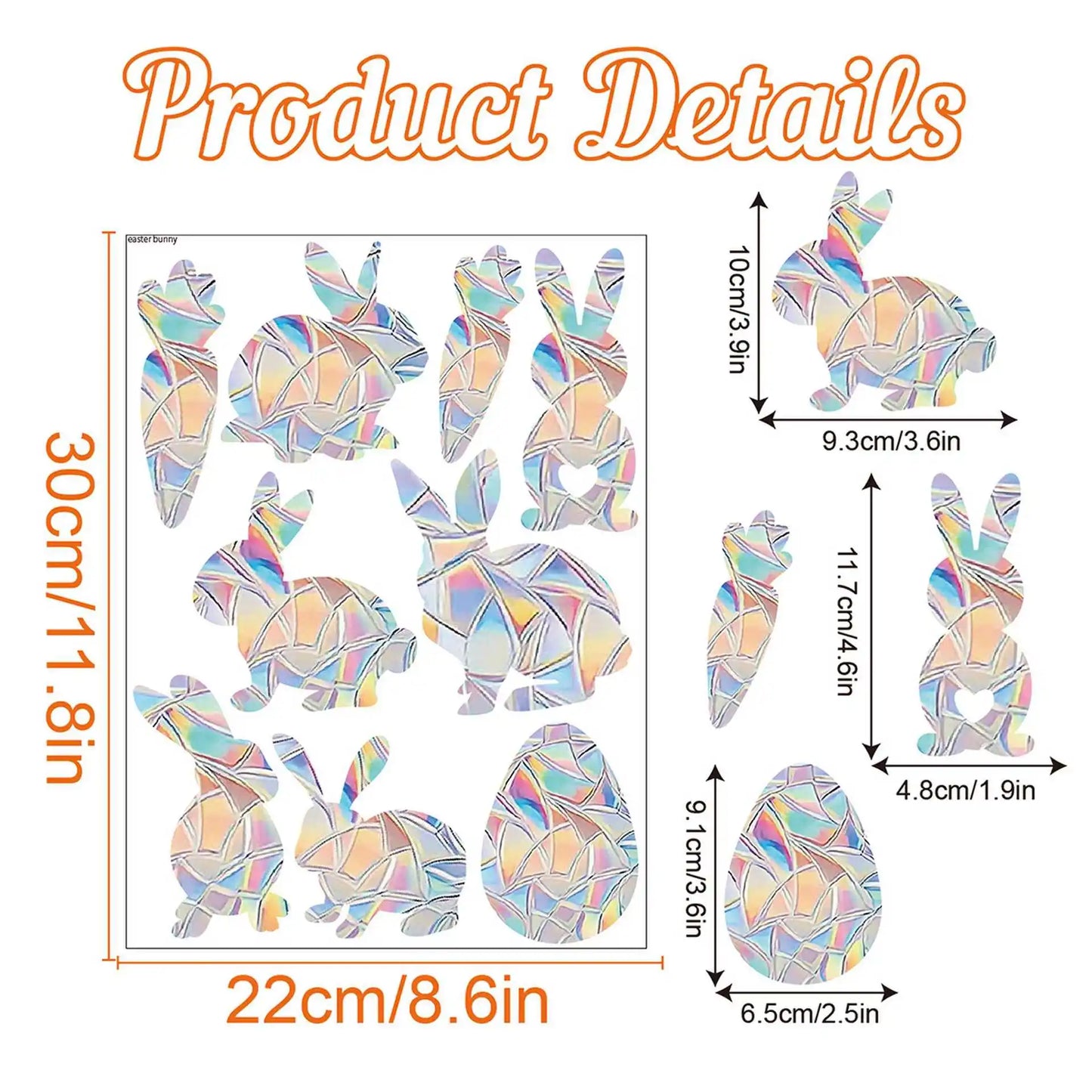 Reusable Rainbow Reflector Window Clings