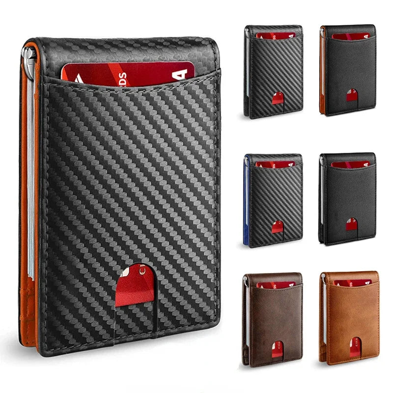 Elegant Anti-Theft Leather Wallet for Business Men