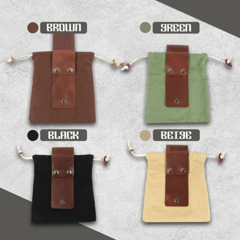 Handmade cowhide canvas bag