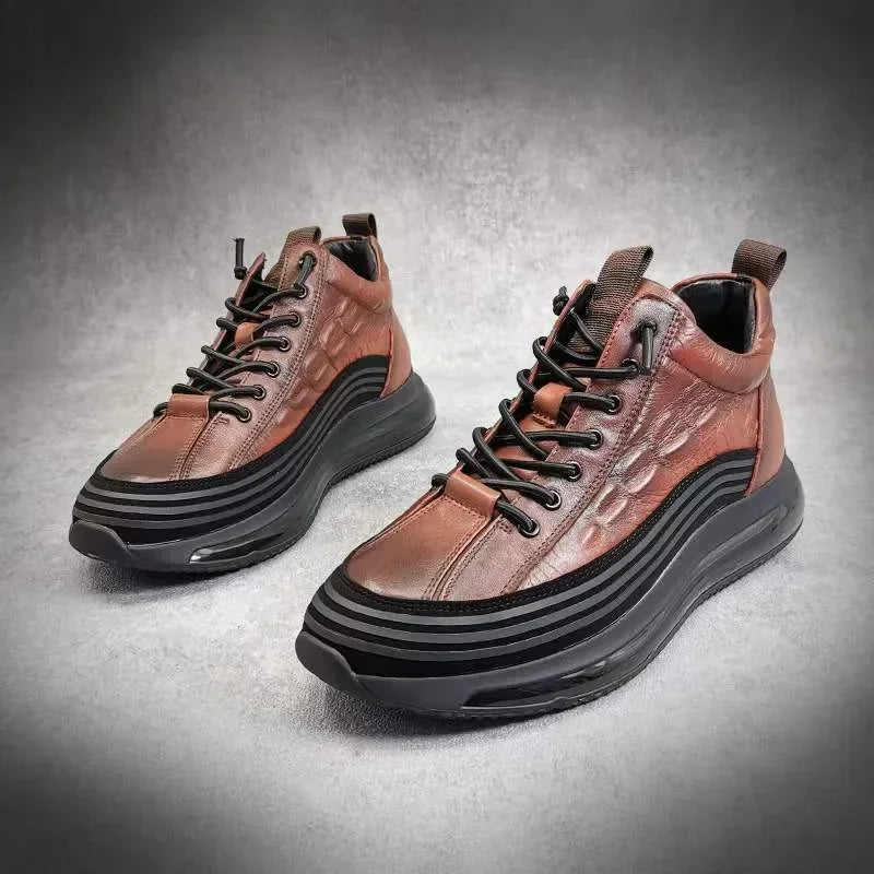 Crocodile Pattern Men's Shoes