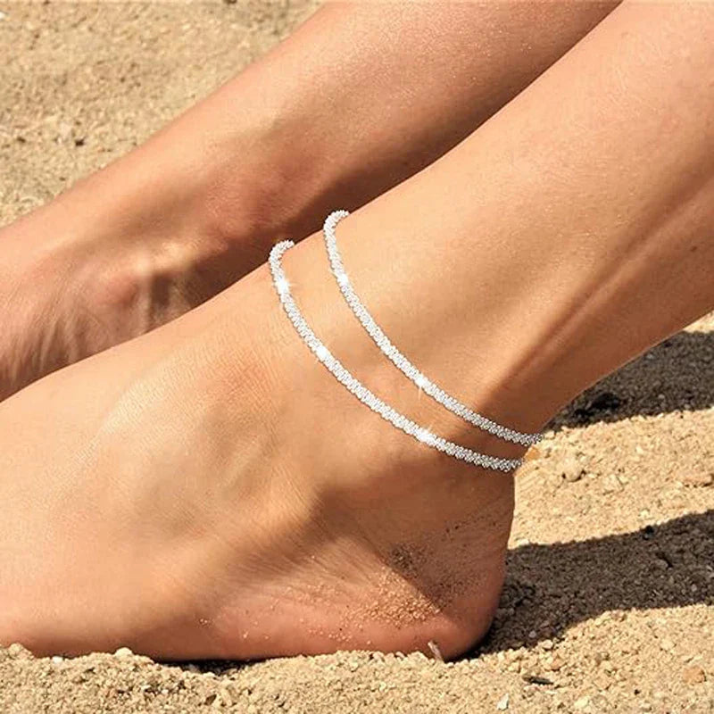 Dainty Layered Waterproof Anklet For Women