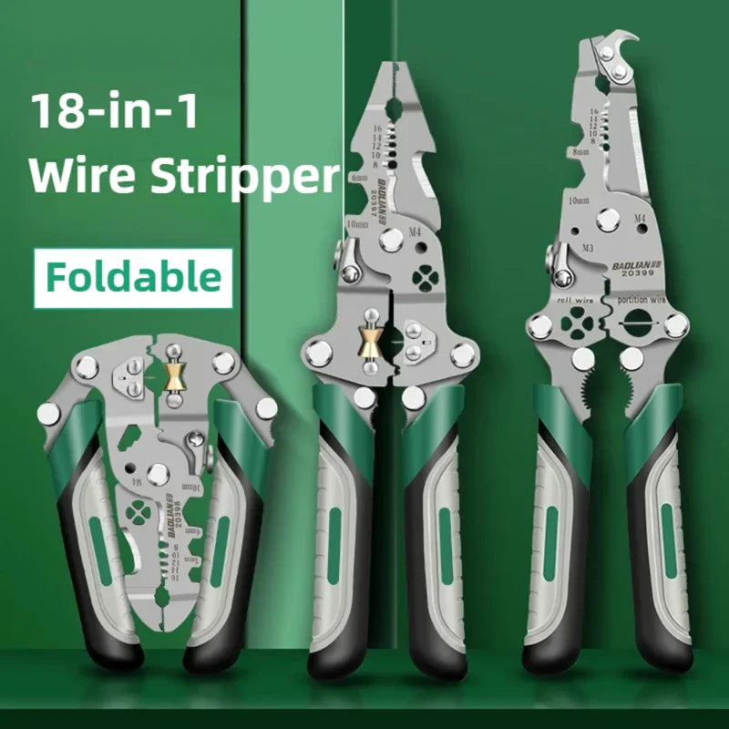 🔧 Multifunctional Folding Wire Stripper