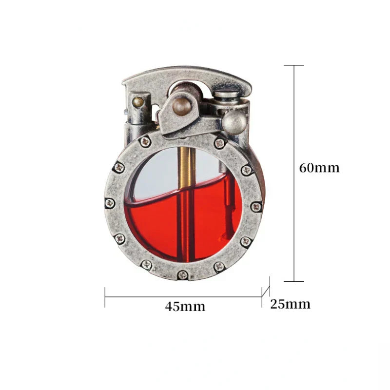 Vintage Trench Lighter Transparent Kerosene Lighter Antique Steampunk Lighter Cool Unique Lighter for Men