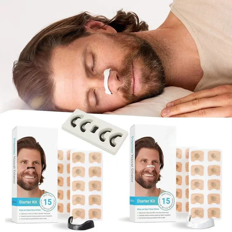 60Pcs Nasal Strips Breathing Dilators Magnetic Starter Kits