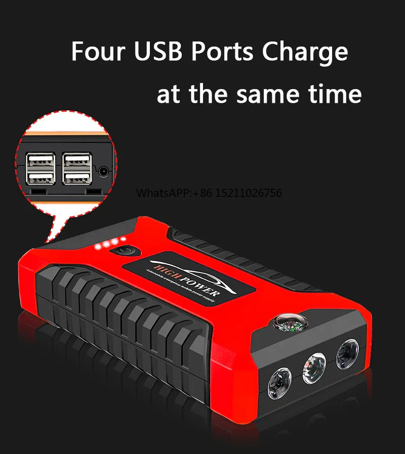 Car Jump Starter – Start 12V Gas & Diesel Engines Up to 10.0L