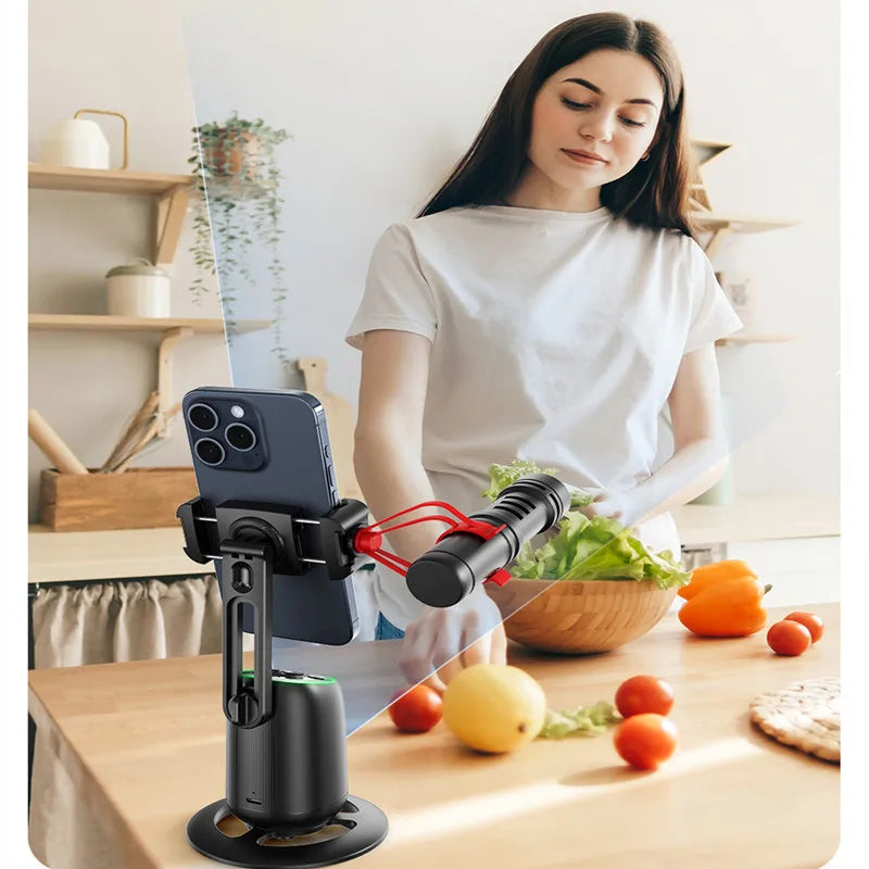 P03 Intelligent AI Face Recognition 360° Follow-up Anti-shake Mobile Phone Desktop Gimbal Stabilizer