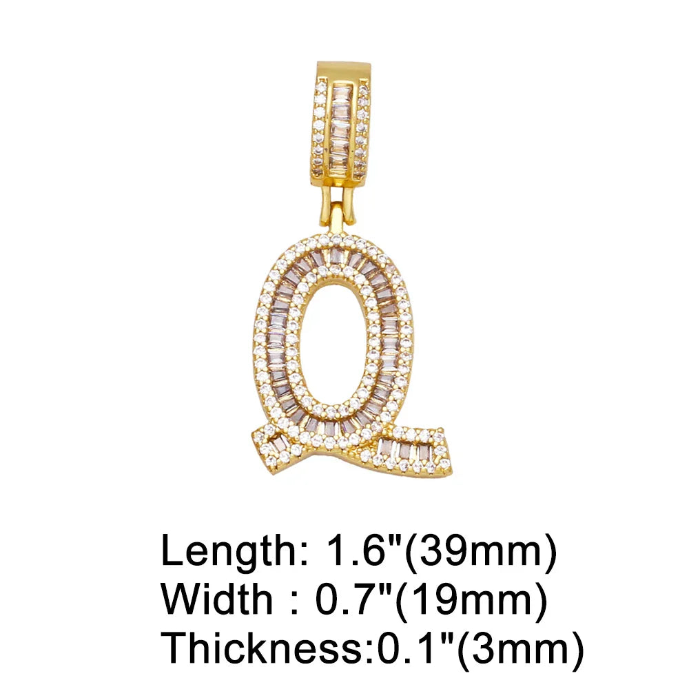 Initial Letter Pendant Necklaces