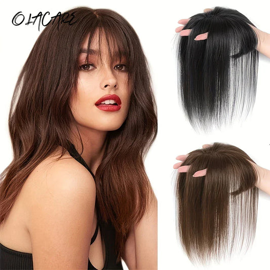 Hair Toppers For Women Adding Hair Volume Topper With Bangs 12 Inches Invisible