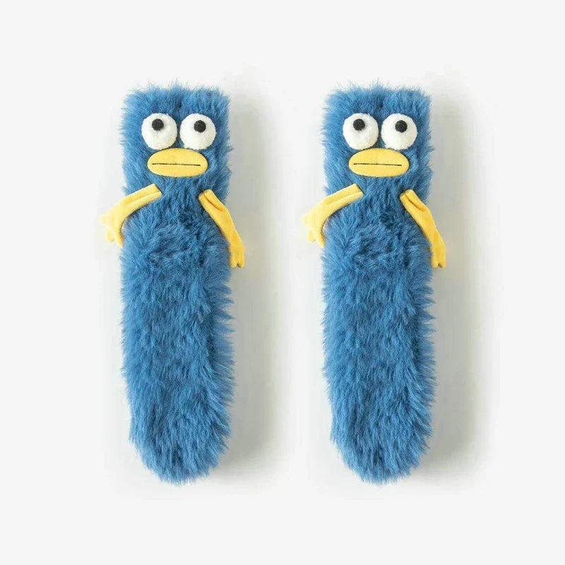 Warm Cozy Fluffy Cartoon Monster Socks