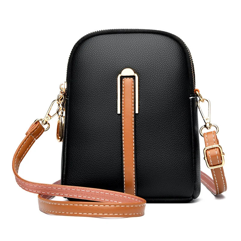 New lychee grain leather phone bag